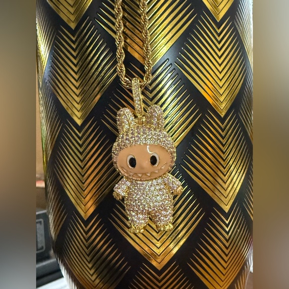 Gold chain Labubu Necklace Pendant 24” - Picture 10 of 10